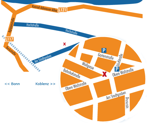 Anfahrt Andernach